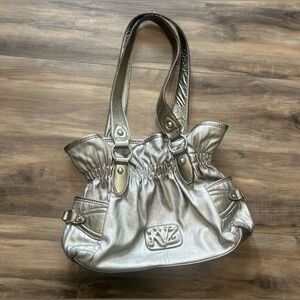 Kathy Van Zeeland Silver Metallic Bag
